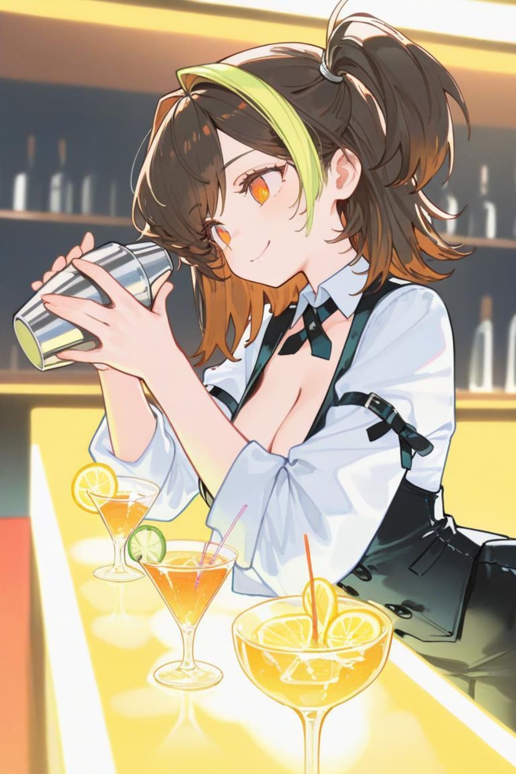 彼女はBARにいる