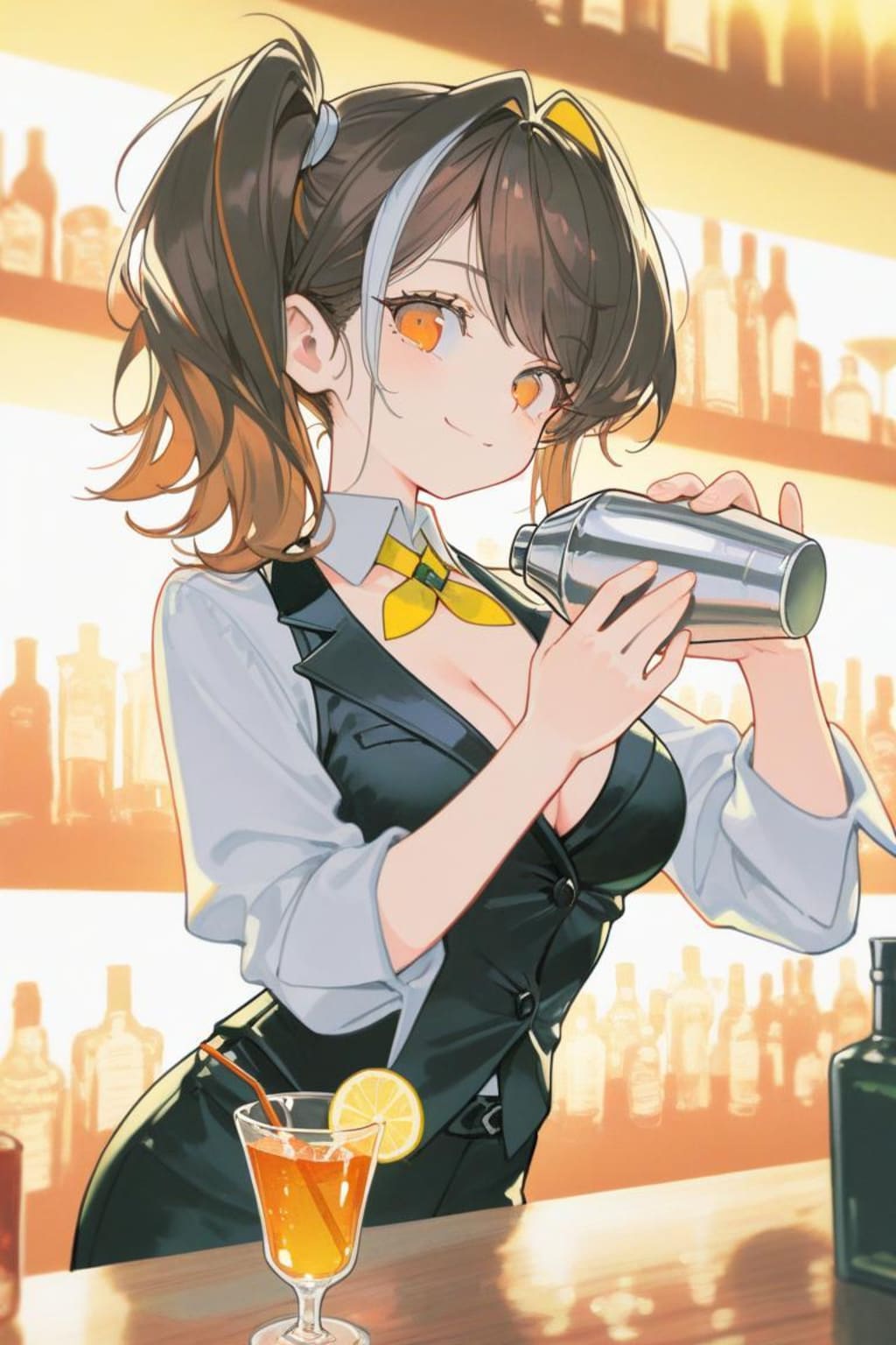 彼女はBARにいる