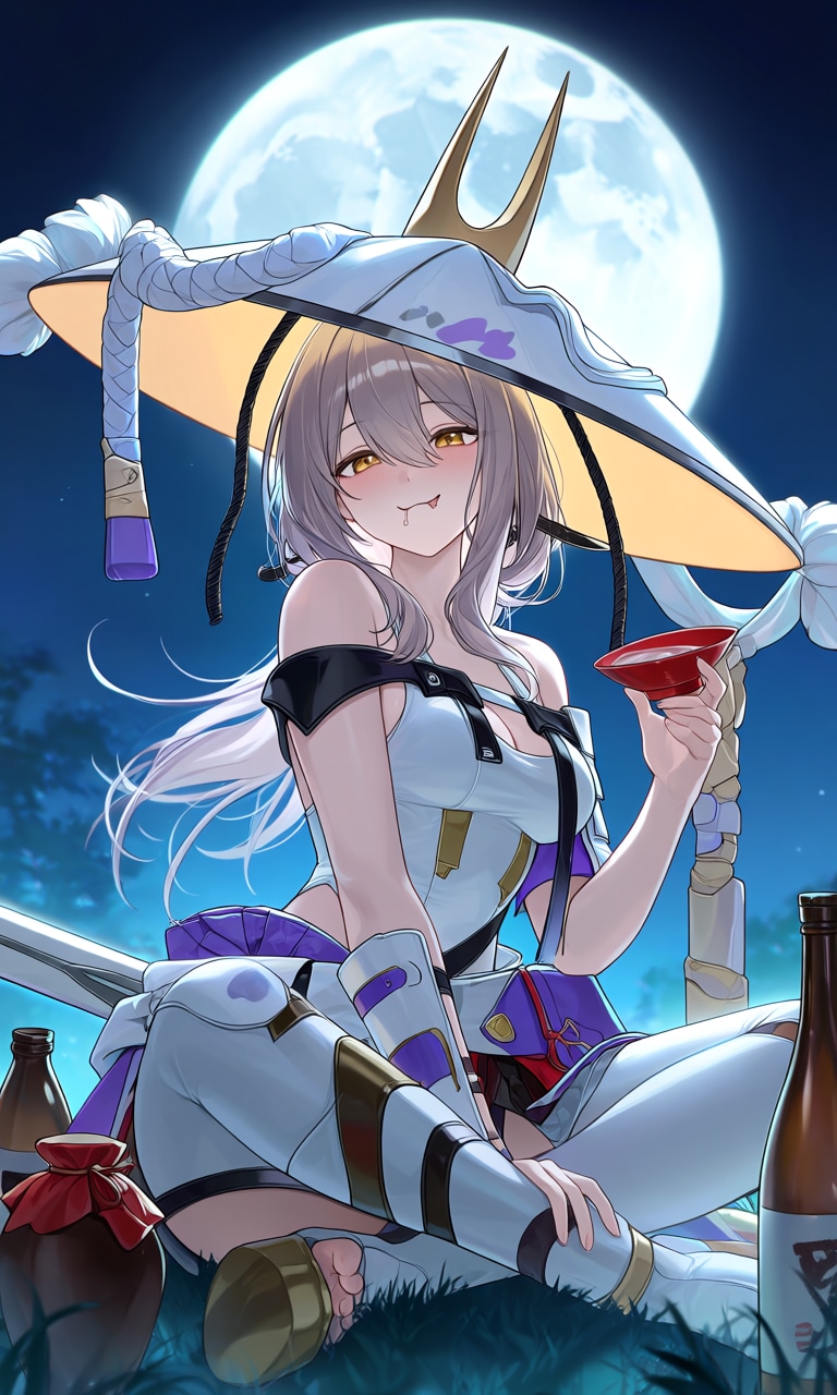 月夜の酒飲みほんにょん | の人気AIイラスト・グラビア