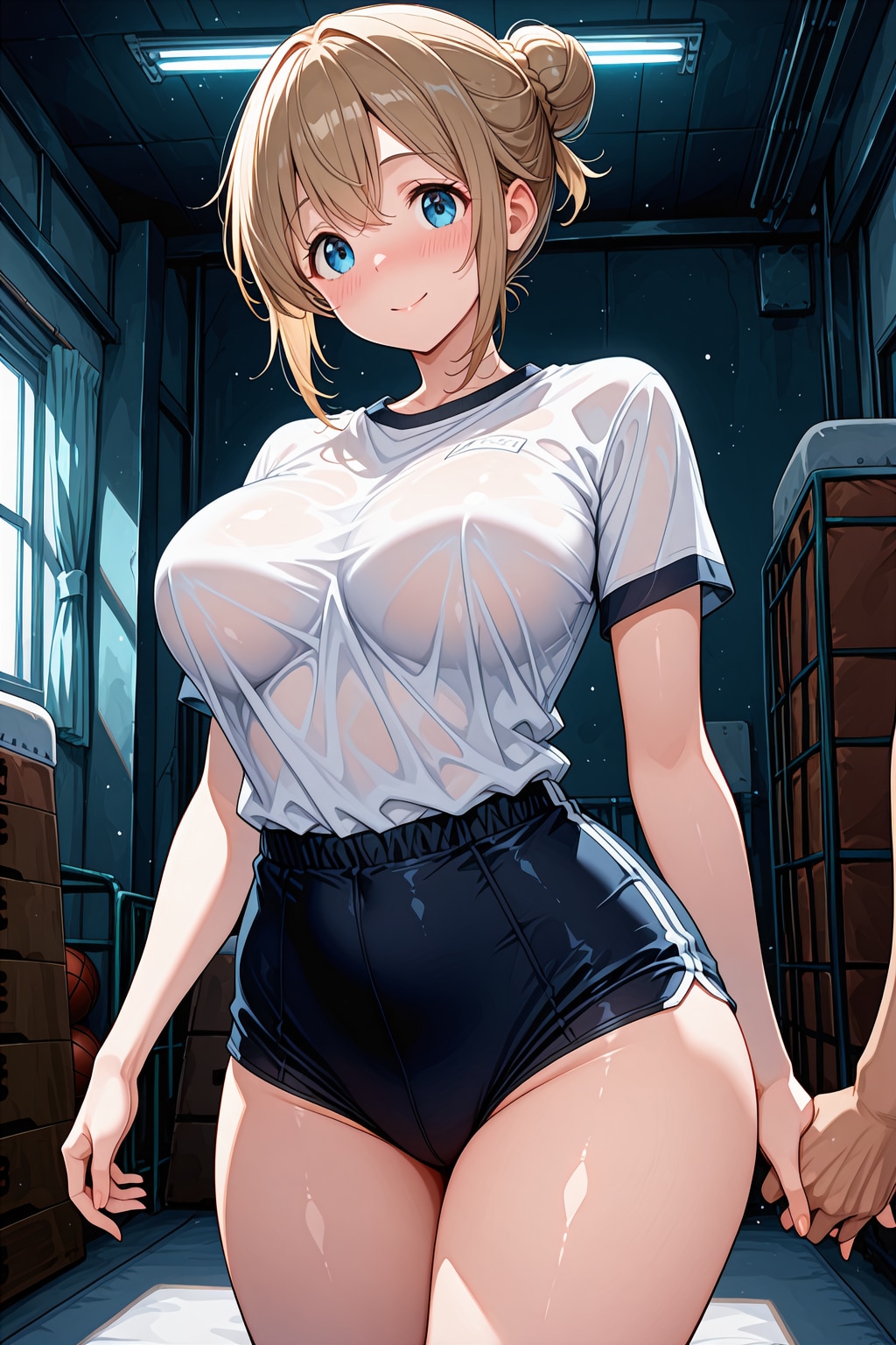 スケスケ体操着の後輩ちゃん