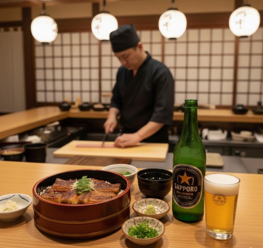 カウンターにて