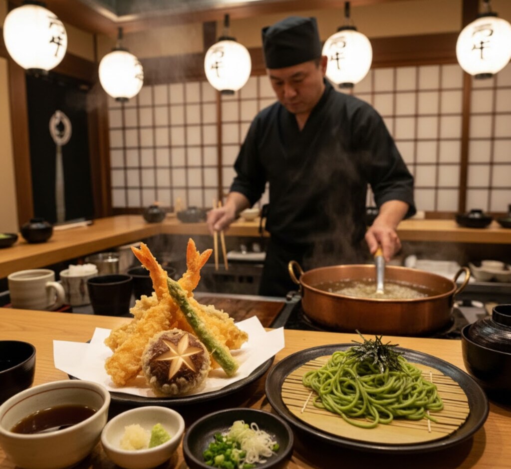 カウンターにて