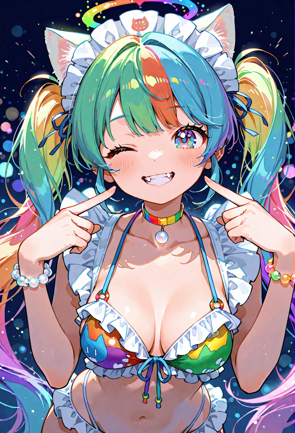 虹色チョーカー