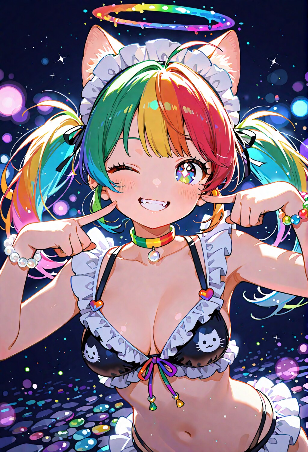 虹色チョーカー