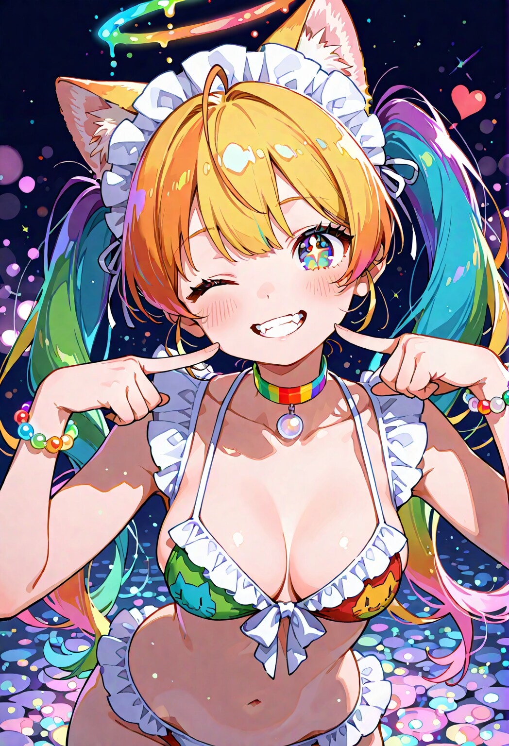 虹色チョーカー