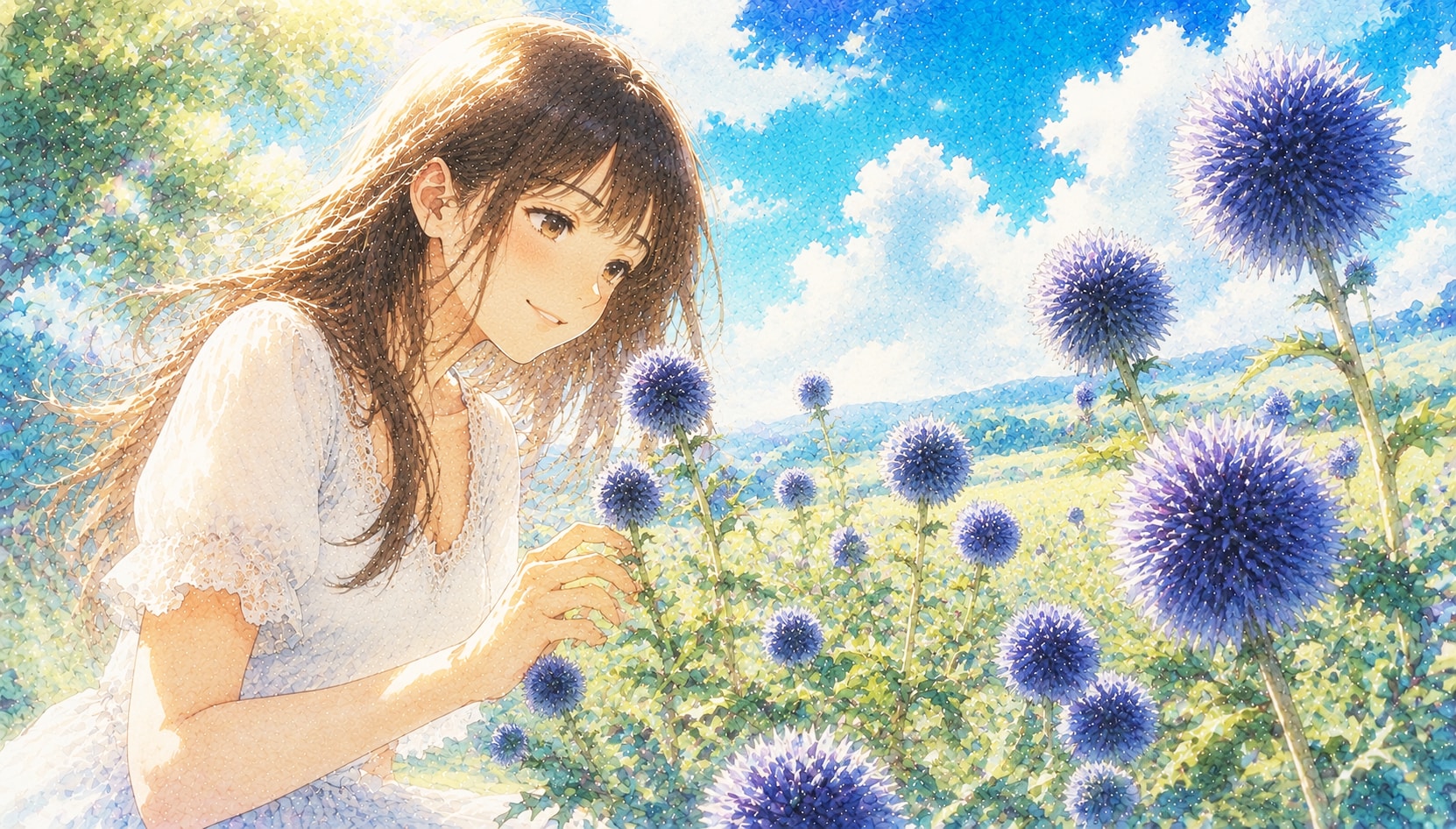 誕生花　0717 ルリタマアザミ