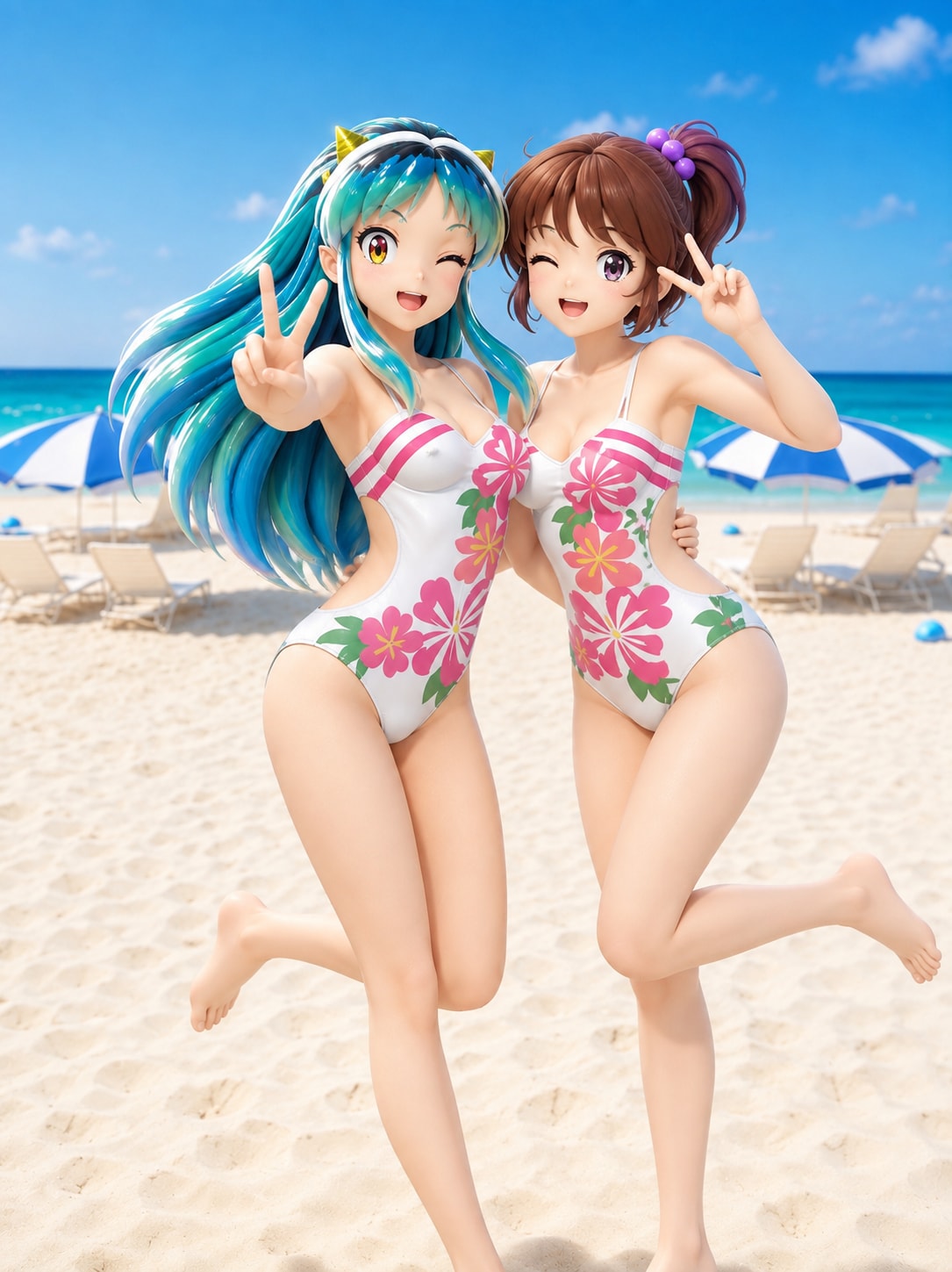 ビーチのラムちゃん
