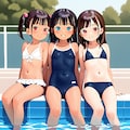 スク水混じりの水着少女達 3枚目