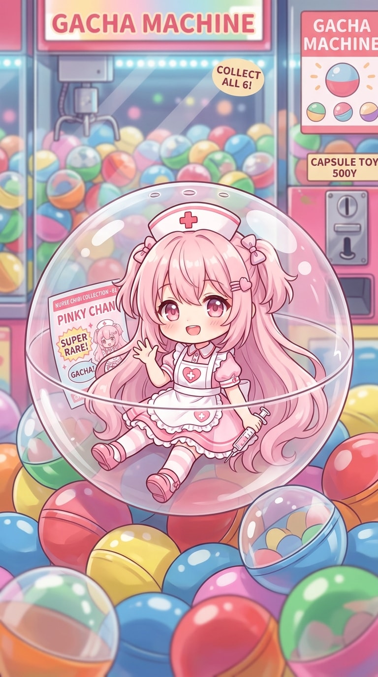 ナース服姿のOPALちゃんをカプセルに入れたよ | の人気AIイラスト・グラビア