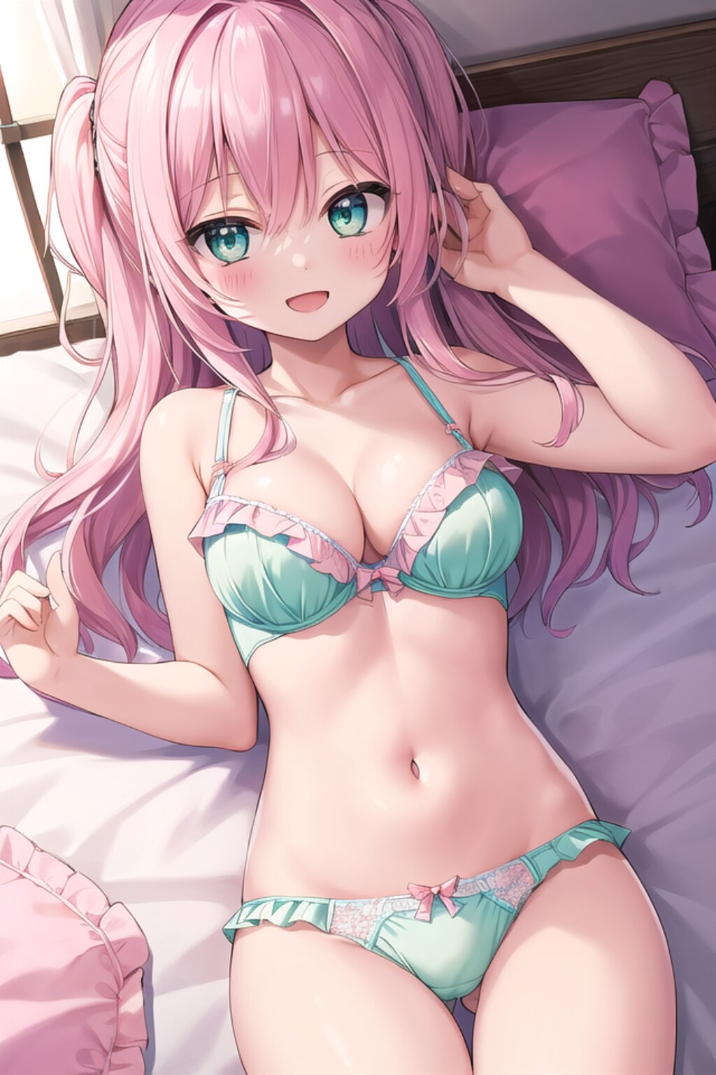 Pastel colored lingeries