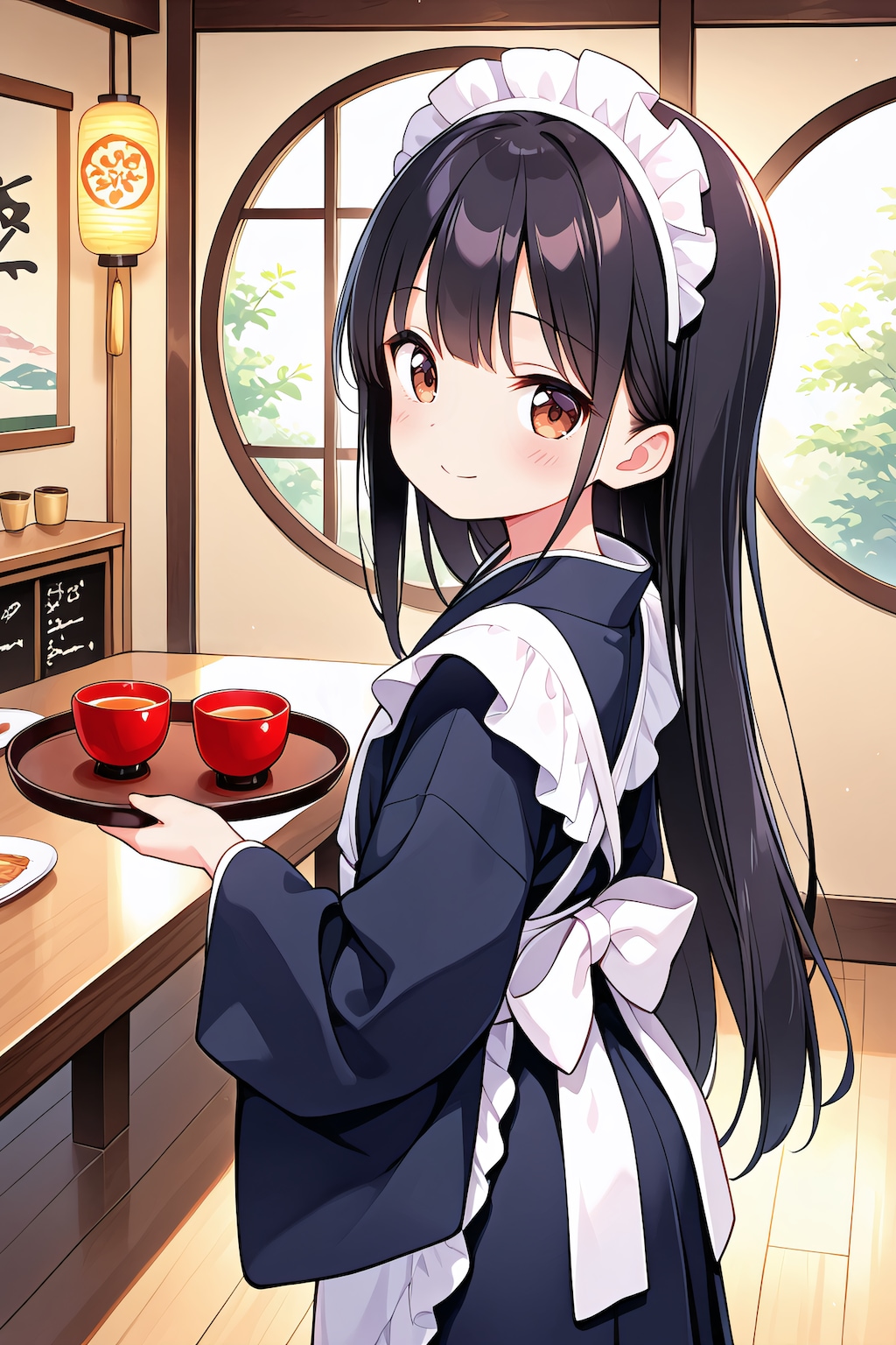 和風カフェの店員さん