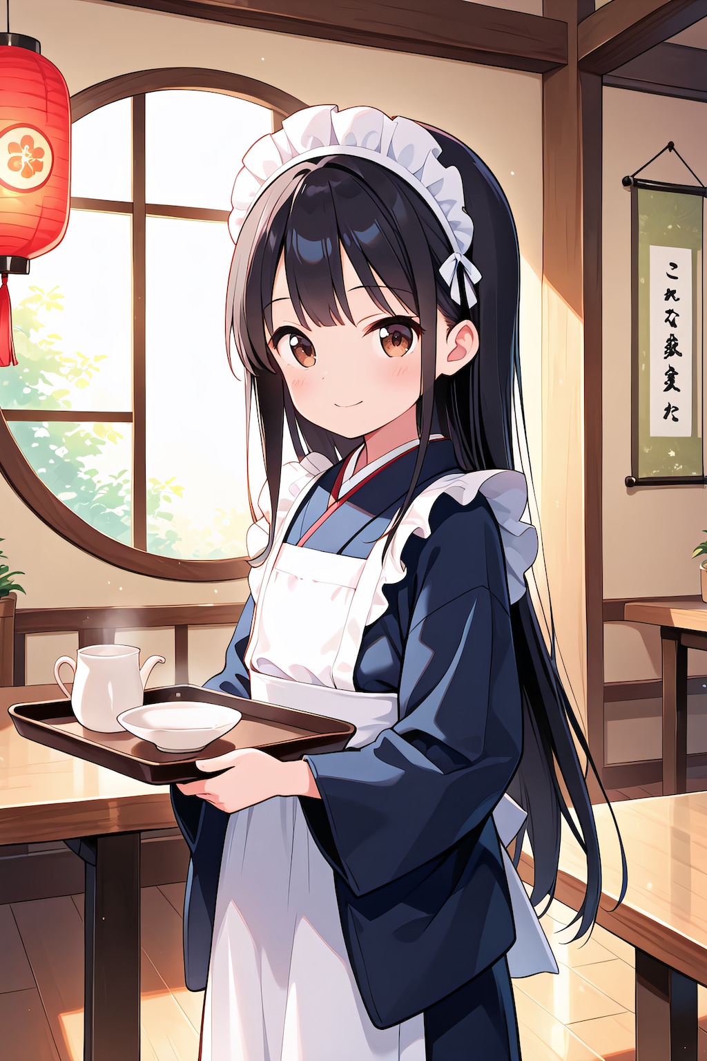 和風カフェの店員さん