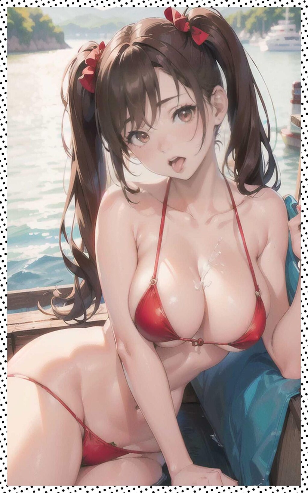 巨乳ツインテ―ル・フェラ　 Big breasts twin tails blowjob