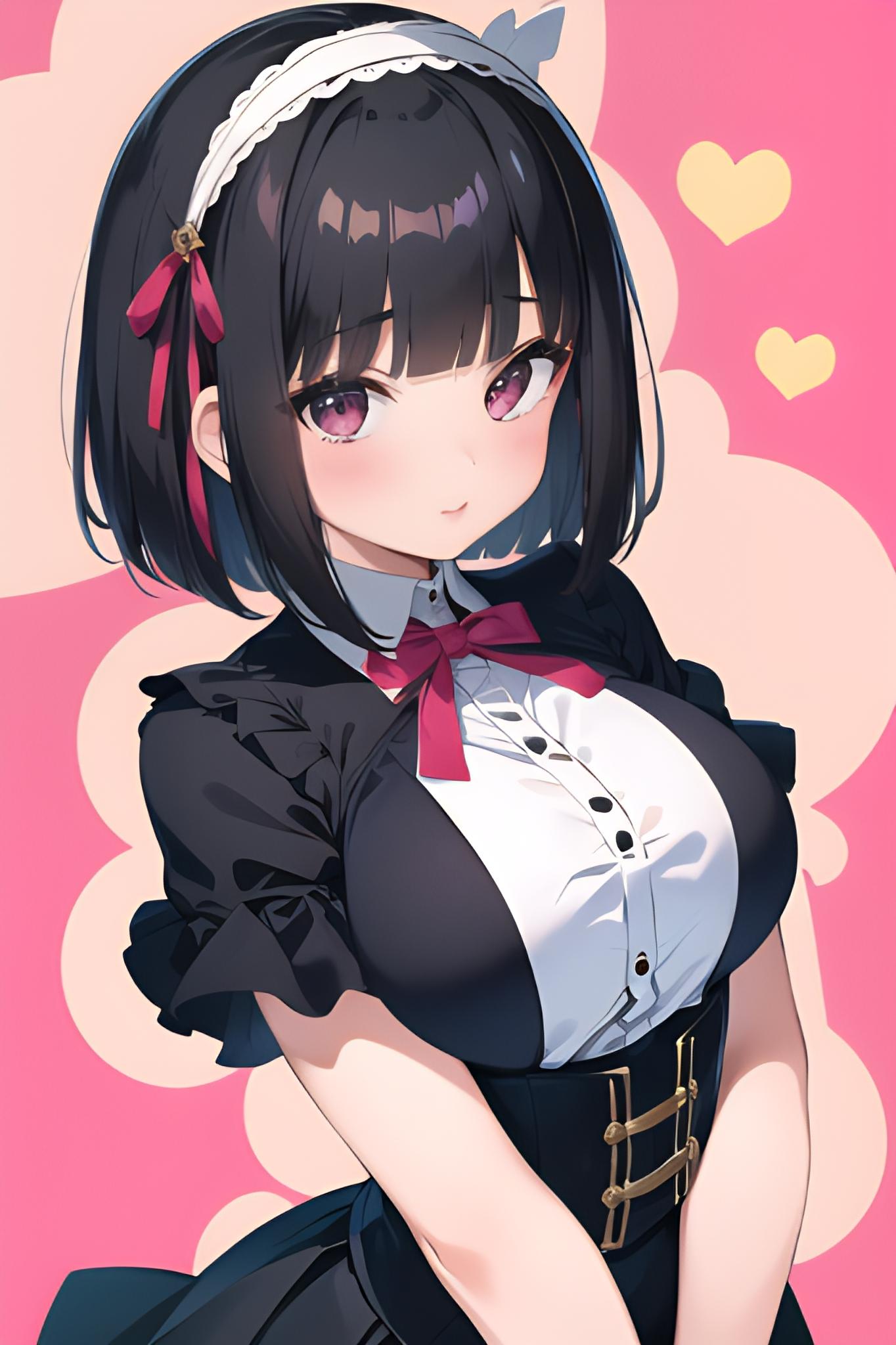 ヘアバンドの女の子