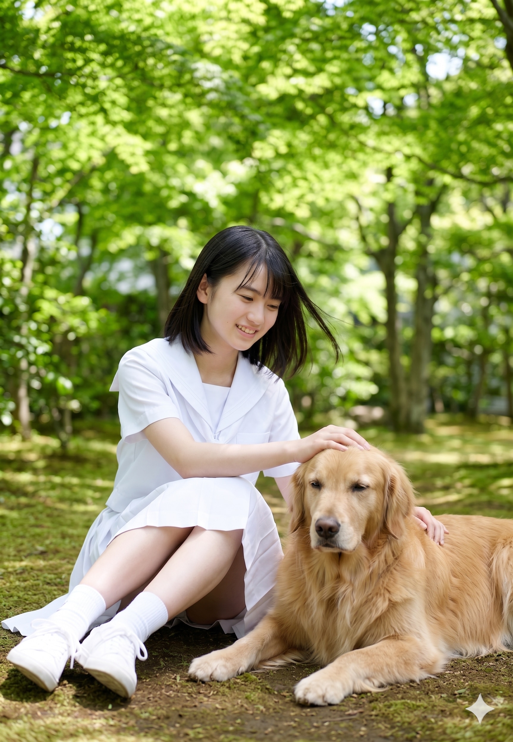 普通の美少女　動物と共に１