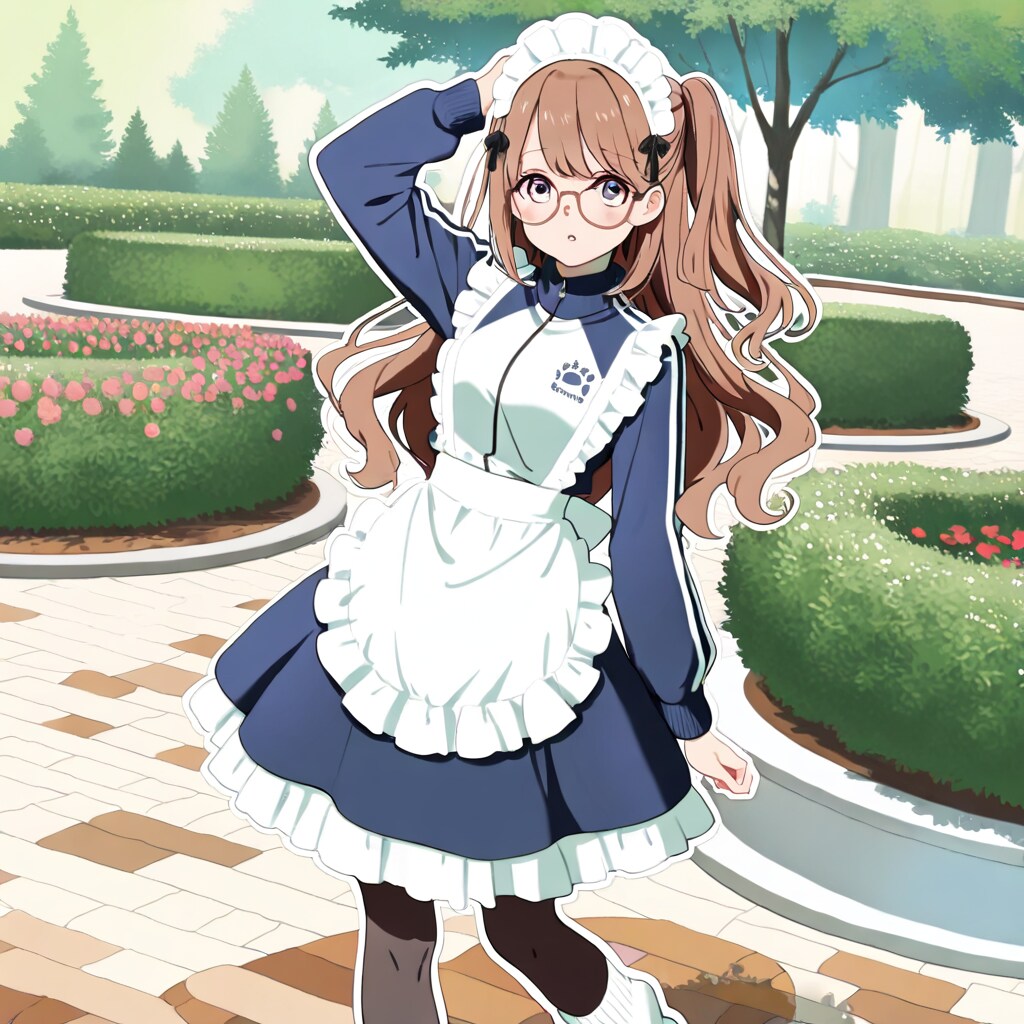 ジャージメイドって学園祭っぽさが有るなぁ | の人気AIイラスト・グラビア