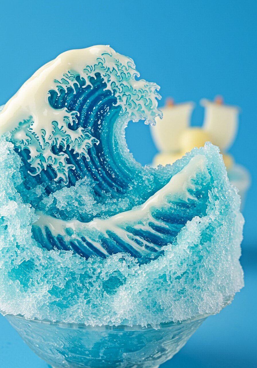 かき氷・The Great Wave | の人気AIイラスト・グラビア
