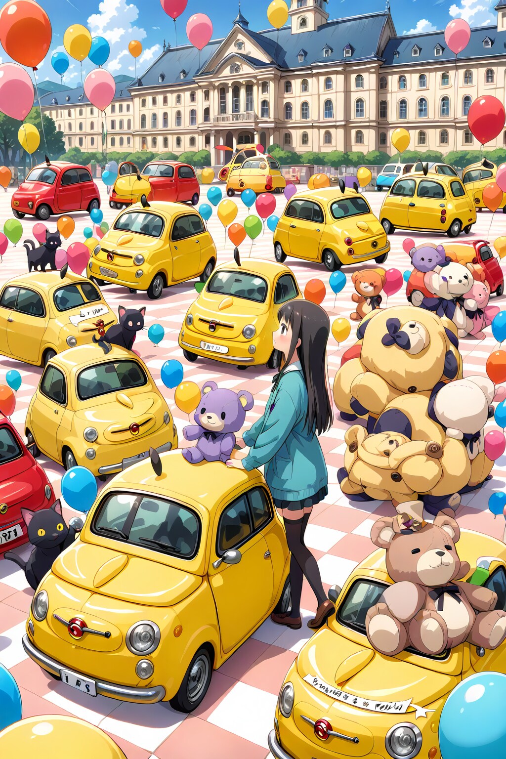 車とぬいぐるみ