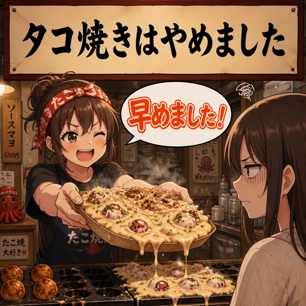 たこ焼早めました