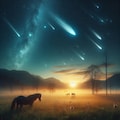 彗星と馬 2枚目