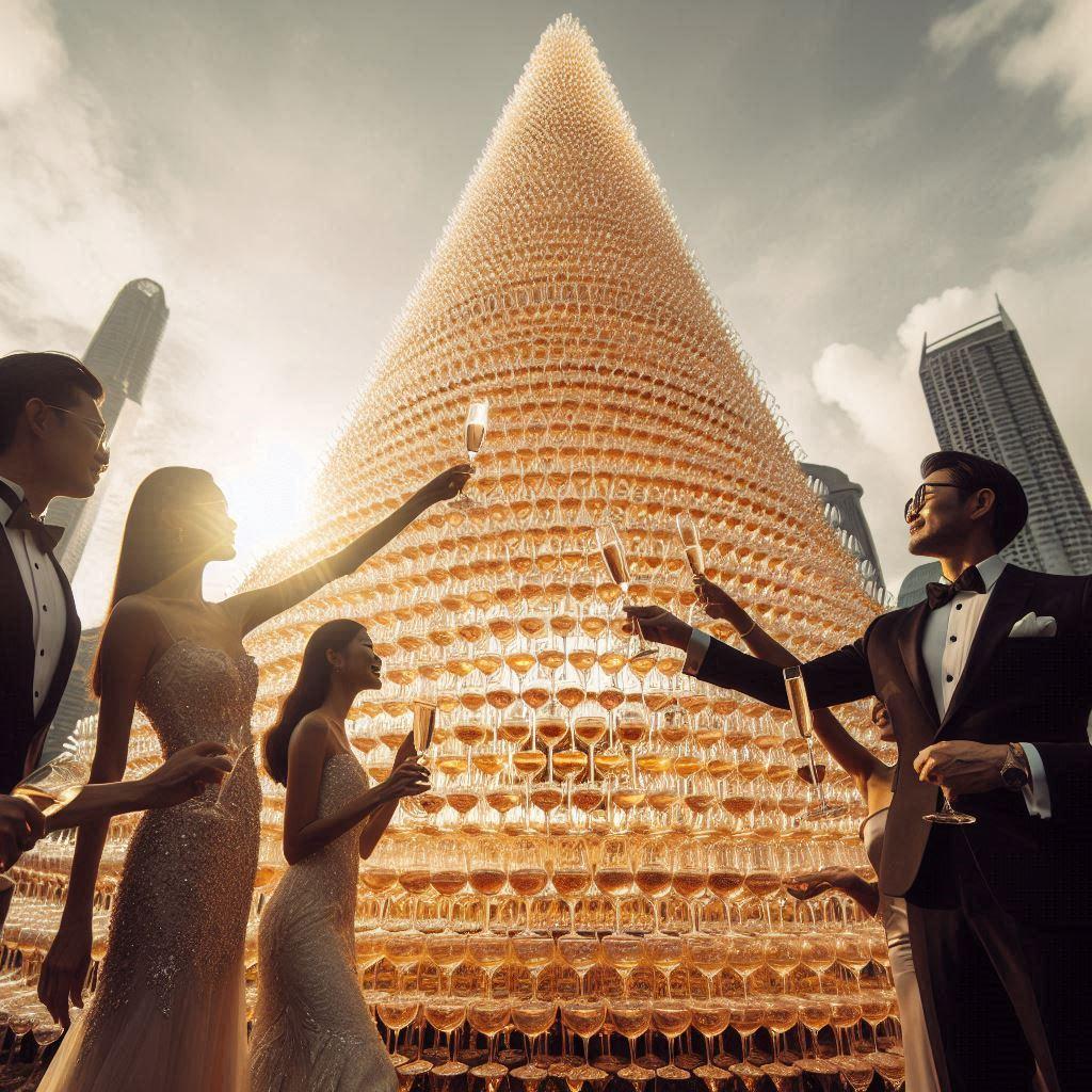 シャンパンタワー | の人気AIイラスト・グラビア