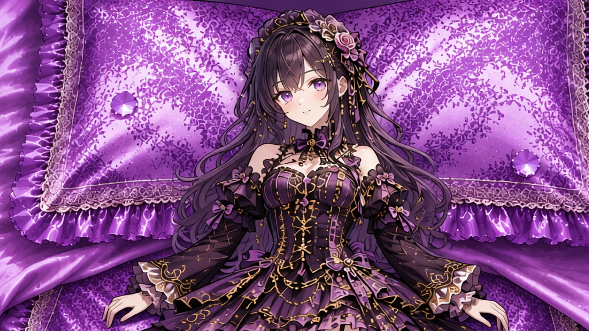黒髪少女とドレス　その1