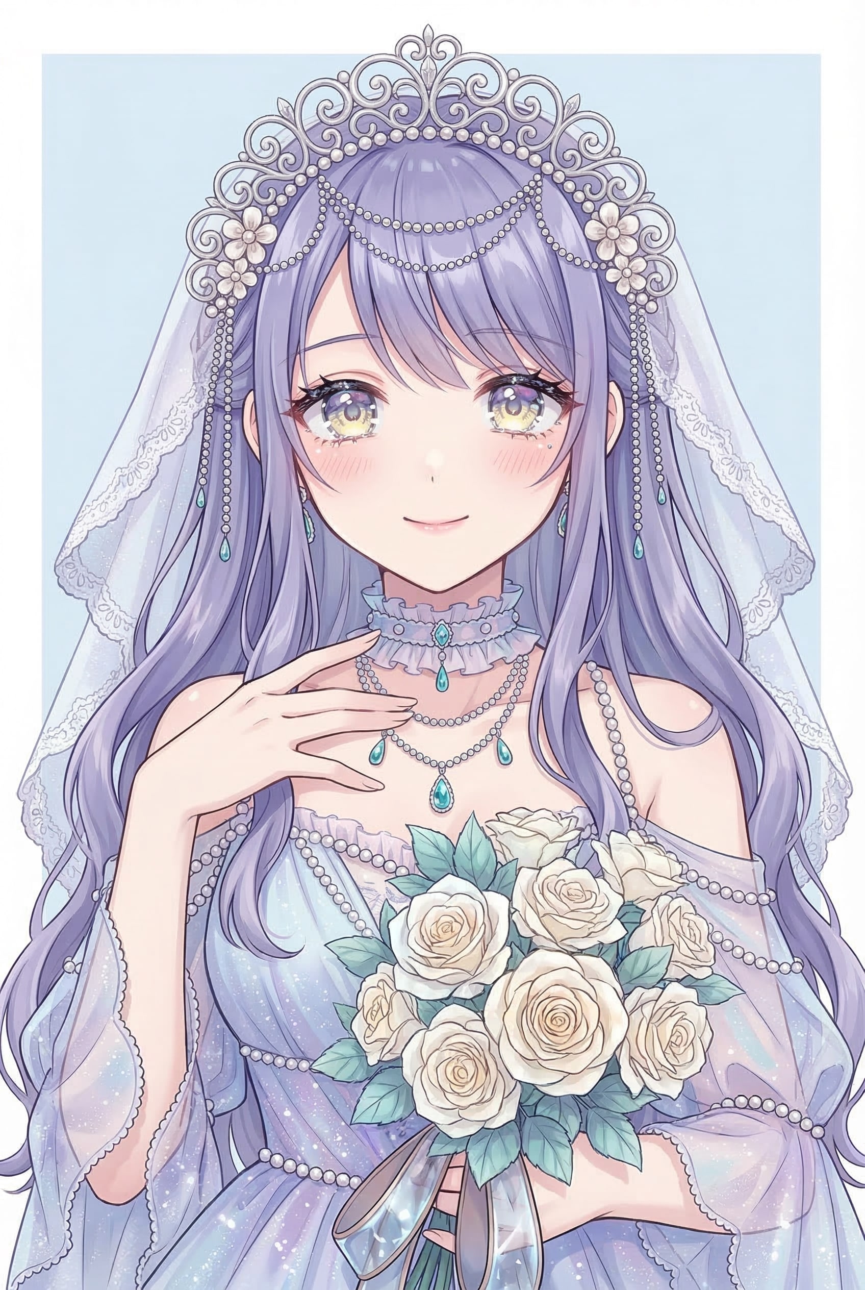 紫晶纏う花嫁夢 | の人気AIイラスト・グラビア