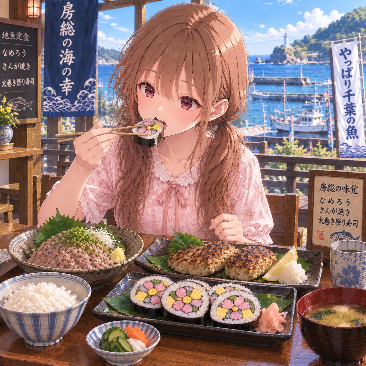 梢とランチ（９２）房総の味：千葉 | の人気AIイラスト・グラビア