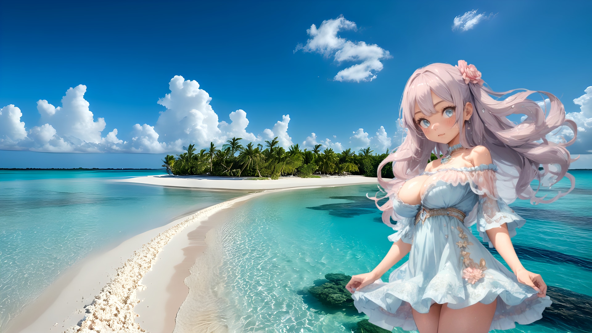 あの島まで (FullHD 壁紙42 BD071) | の人気AIイラスト・グラビア