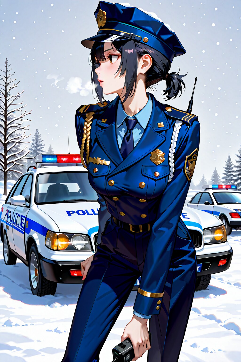 警察です!! 道を開けてください!