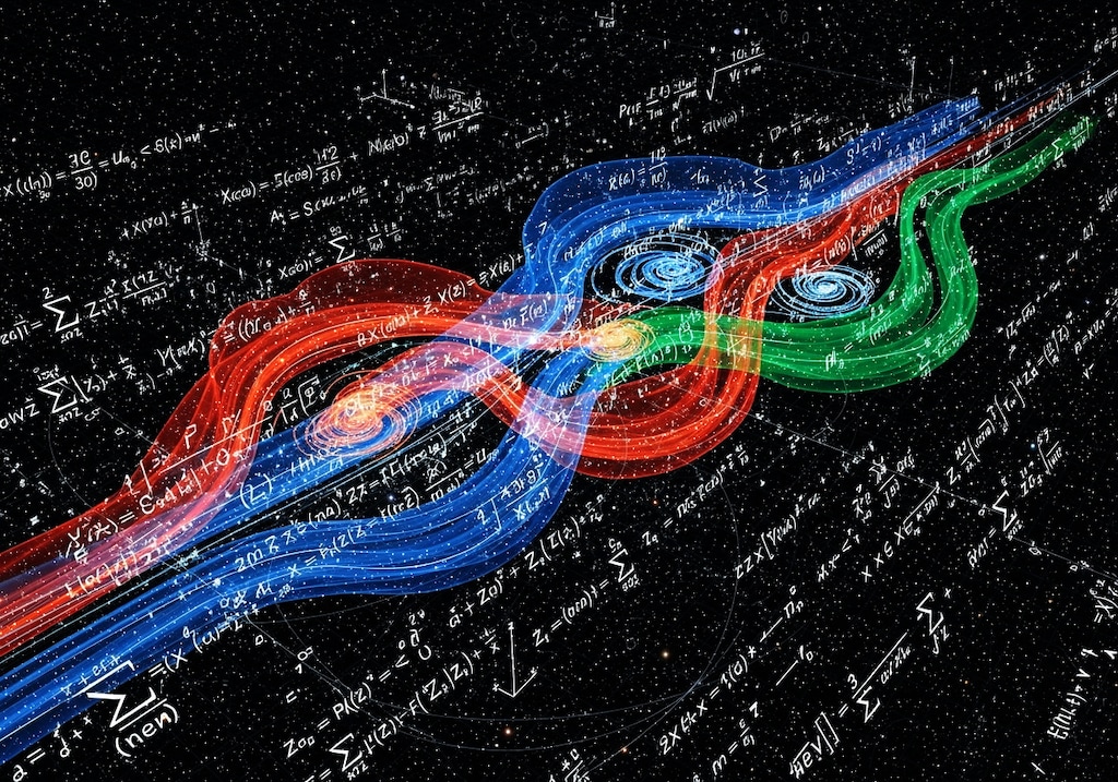 3次元3流体偏微分方程式のイメージ