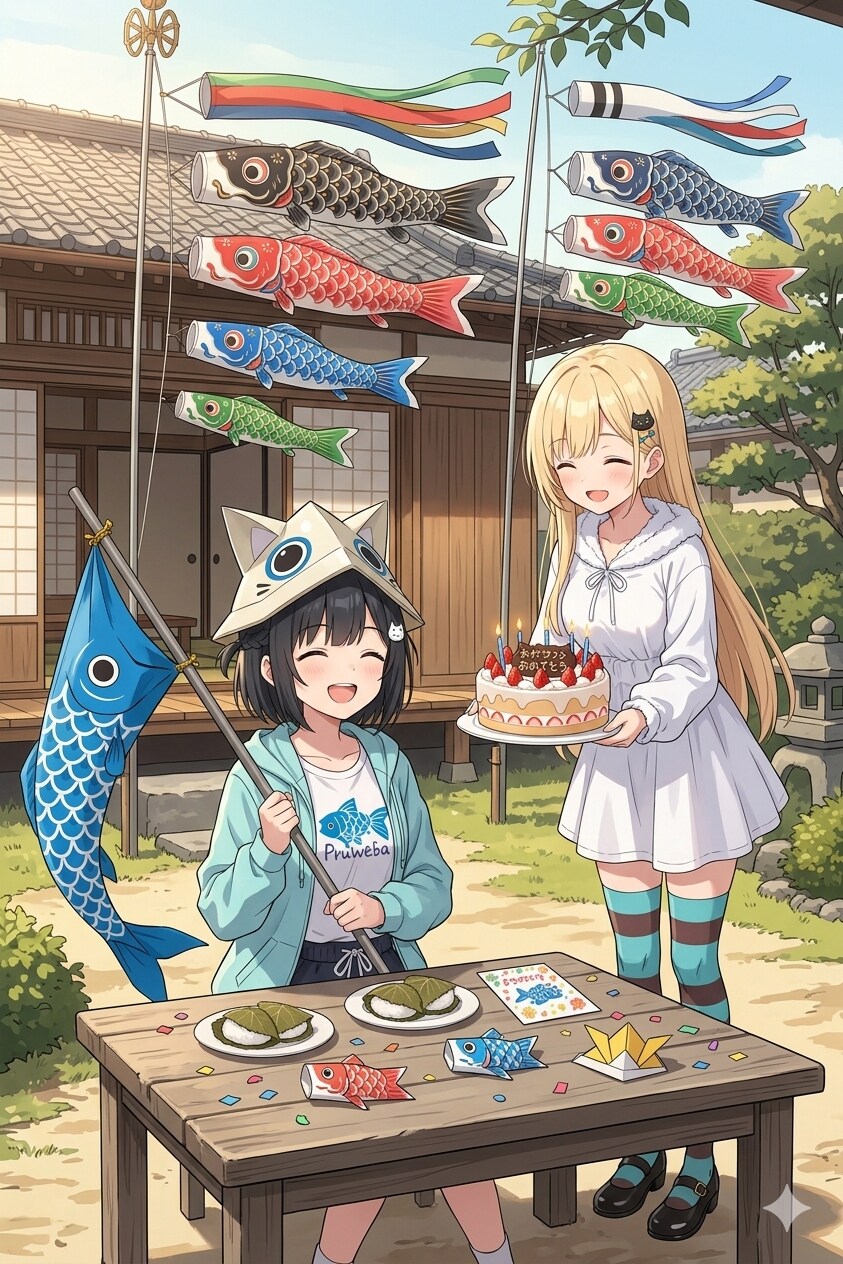 🎏🎂５月５日はこどもの日（端午の節句）＆凜猫ちゃんのお誕生日です🎂🎏 | の人気AIイラスト・グラビア