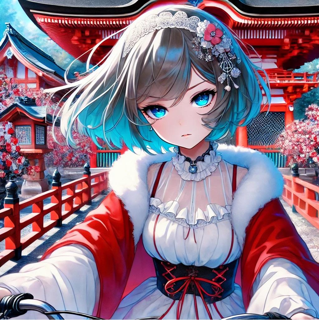 銀髪ボブでサンタ衣装の少女２ | の人気AIイラスト・グラビア