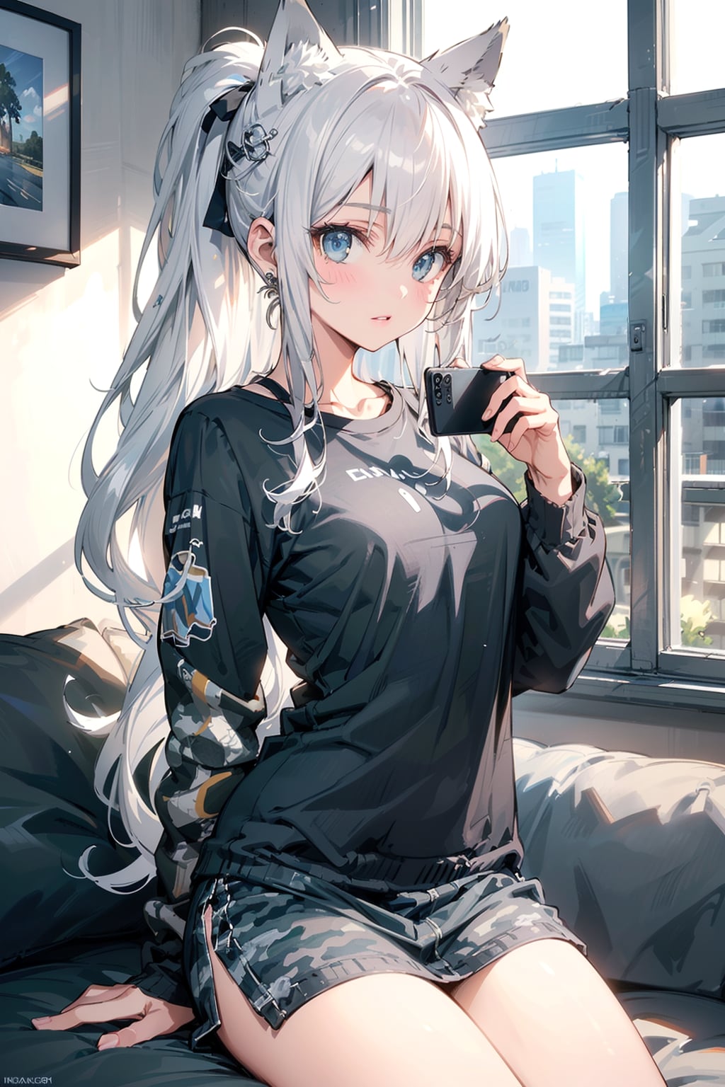 12月生まれのカモフラウルフちゃん🐺✨ | の人気AIイラスト・グラビア