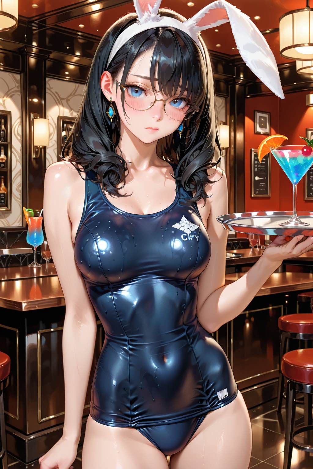 #スク水バニーガールさん