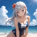 銀髪彼女と泳ぎ三昧♬ 3枚目