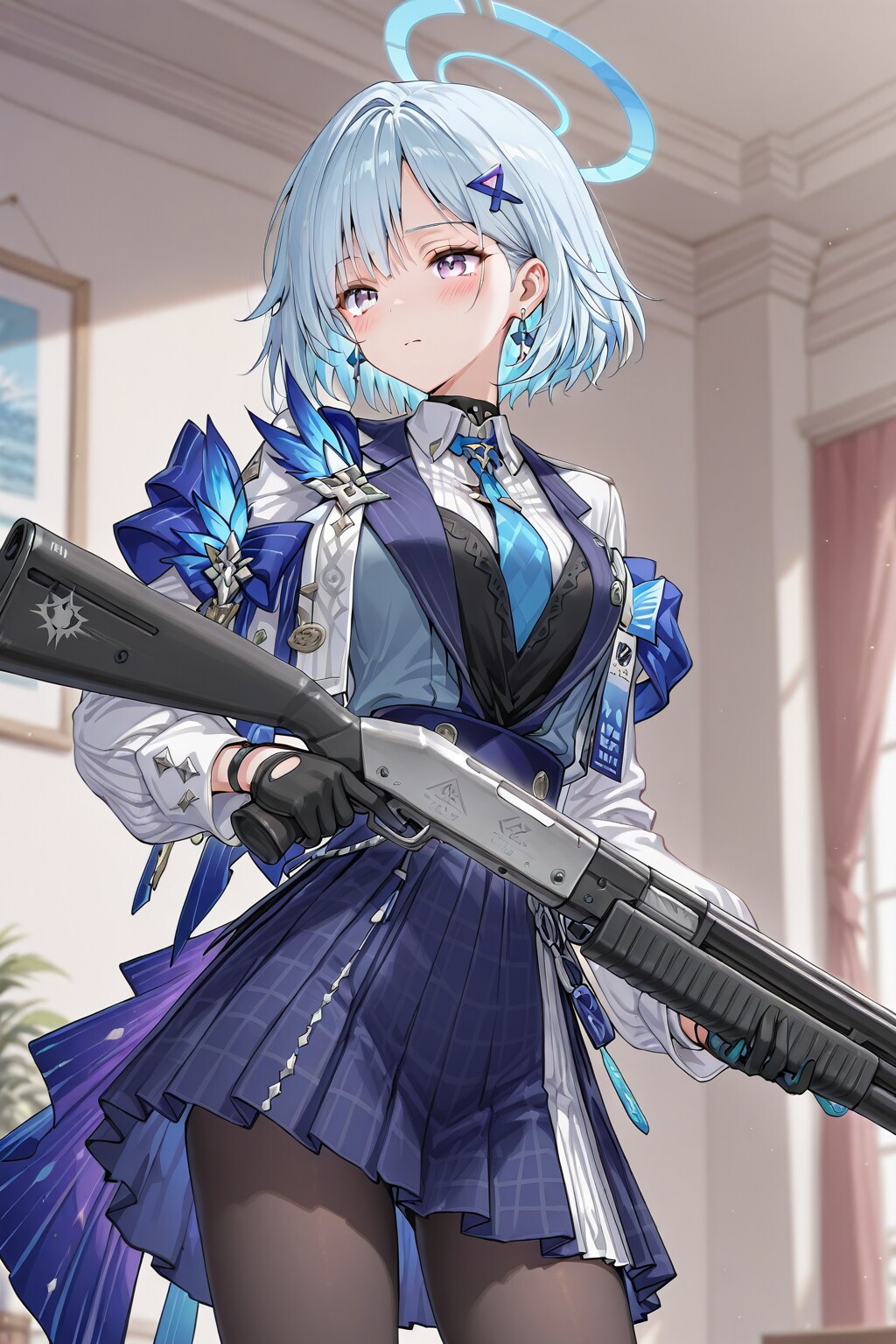 ショットガン持ちの学生ちゃん