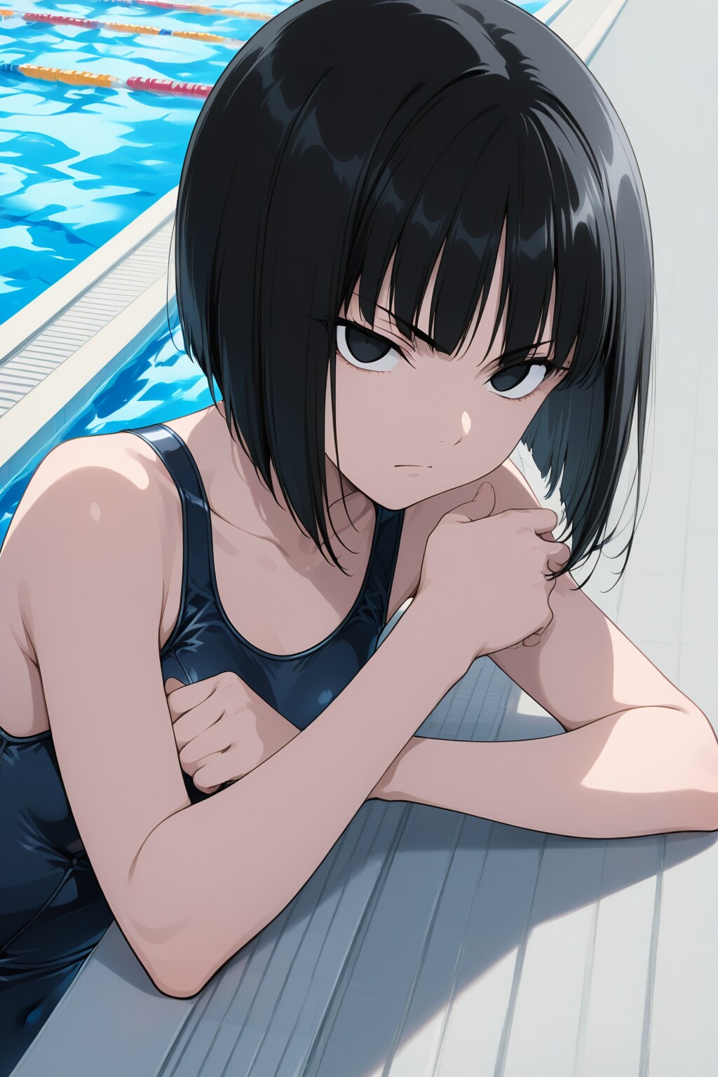 スク水の黒髪ちゃん