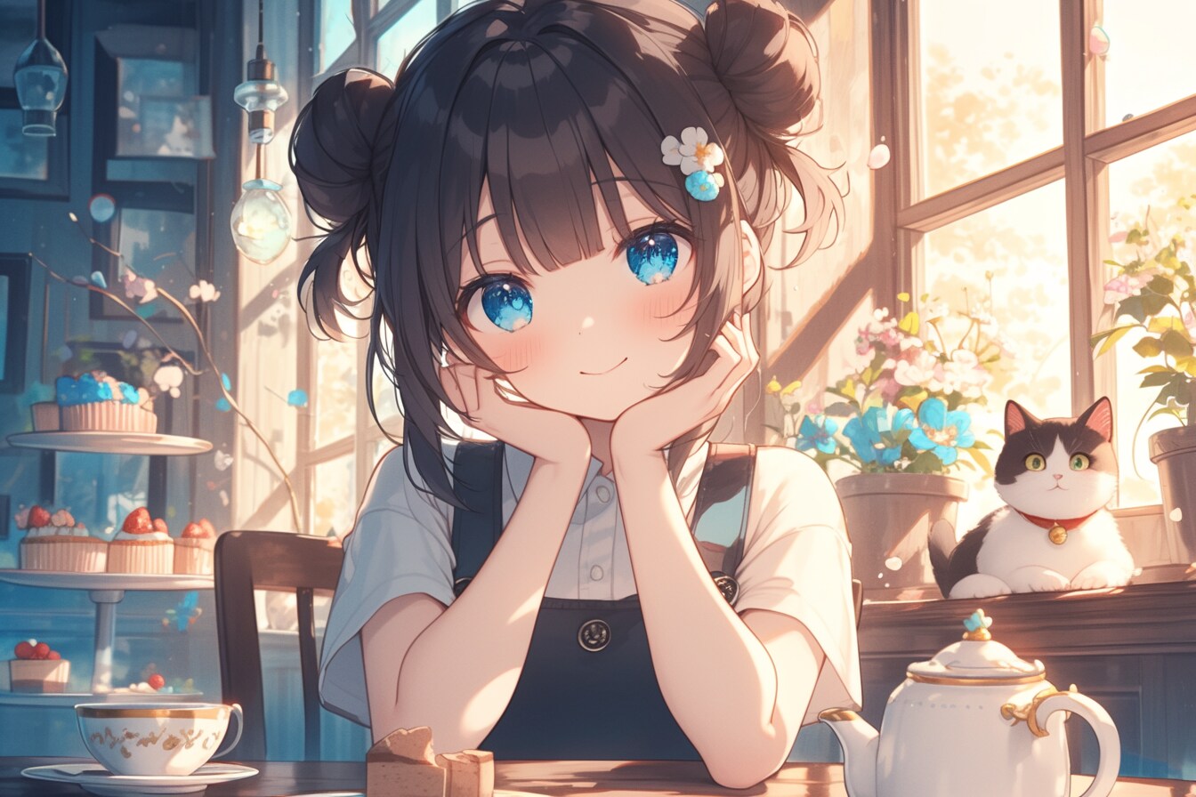 猫🐈とおだんごちゃん🍡✨35 | の人気AIイラスト・グラビア