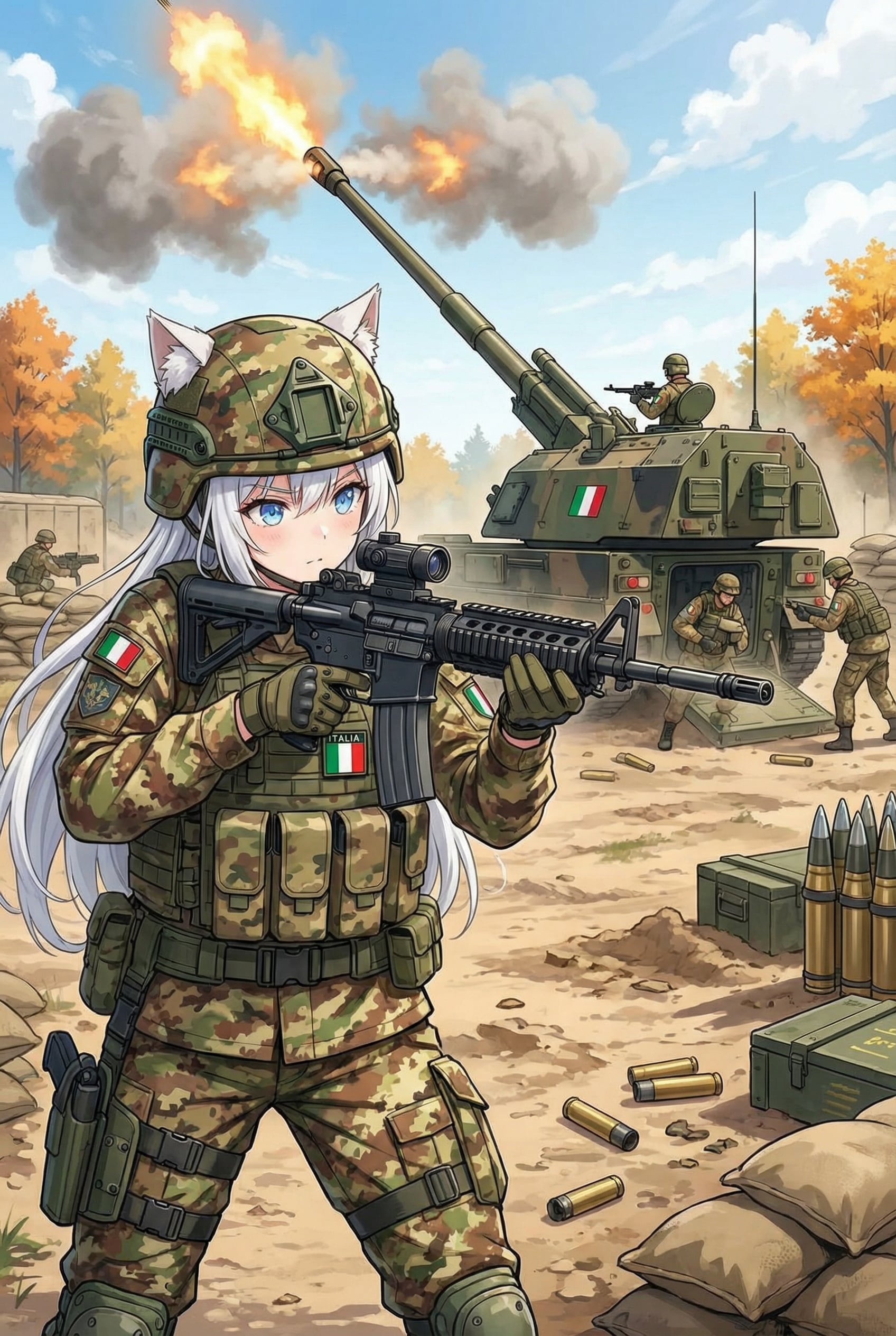 砲兵部隊護衛任務🐺💥💥💥 | の人気AIイラスト・グラビア