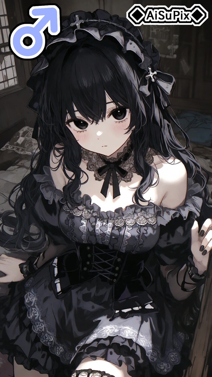 💙AiSuPix／可愛いゴスロリちゃん💙 | の人気AIイラスト・グラビア