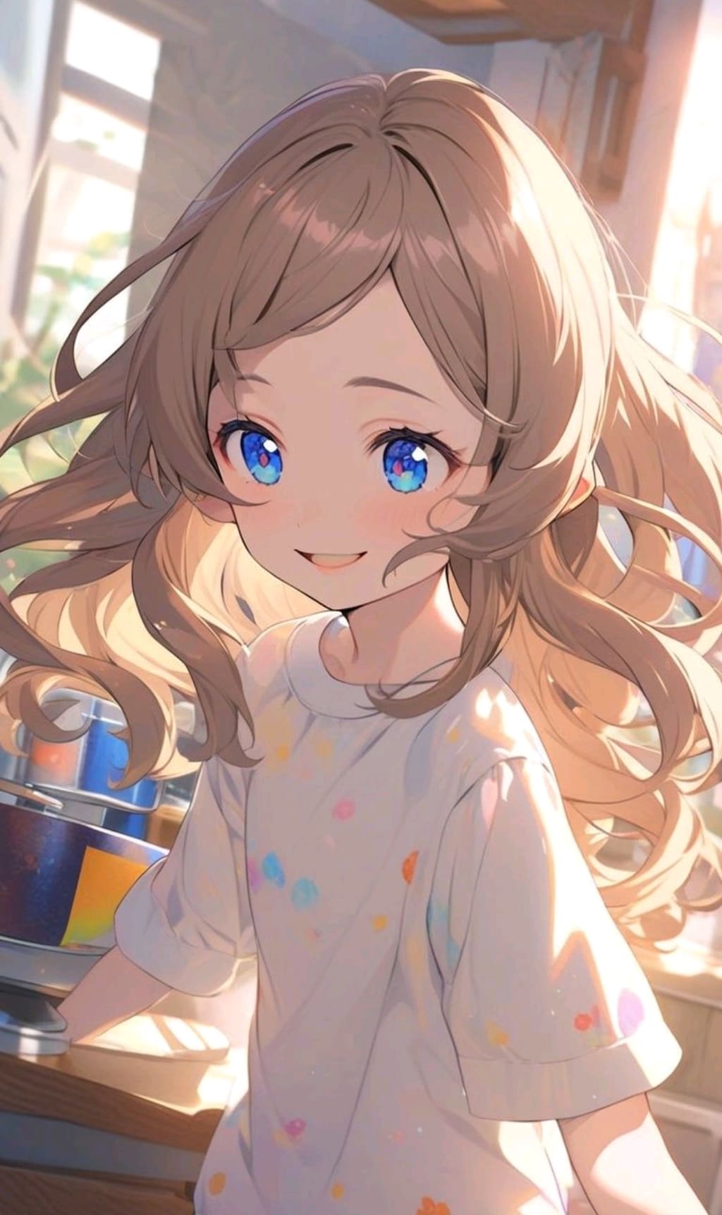 女の子　お勉強とお手伝い