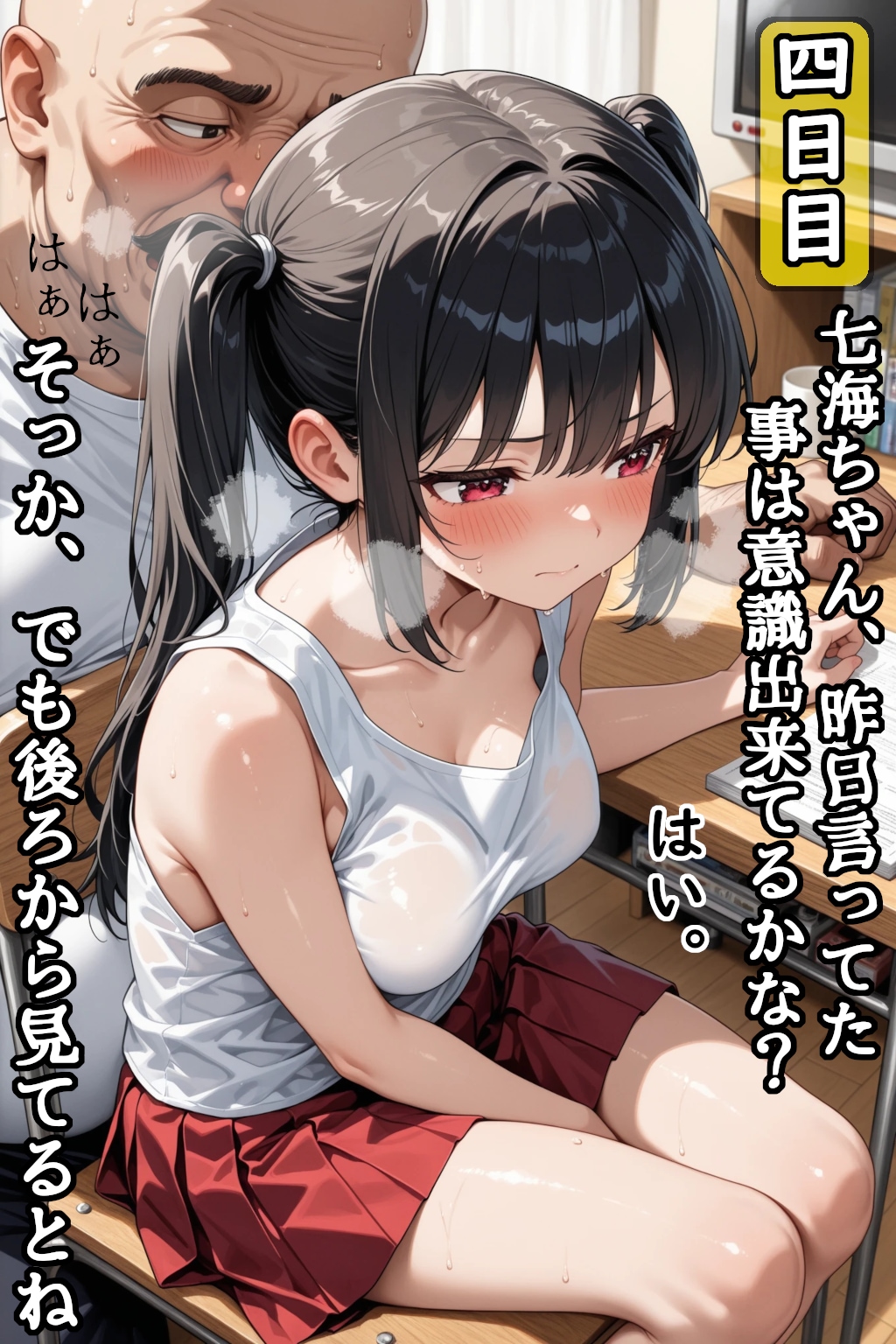 ロ〇巨乳は家庭教師のおじさんに騙されイタズラされる④