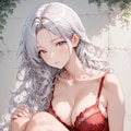 [Nude] Sion / 紫苑｜白い壁 3枚目