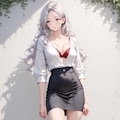[Nude] Sion / 紫苑｜白い壁 2枚目
