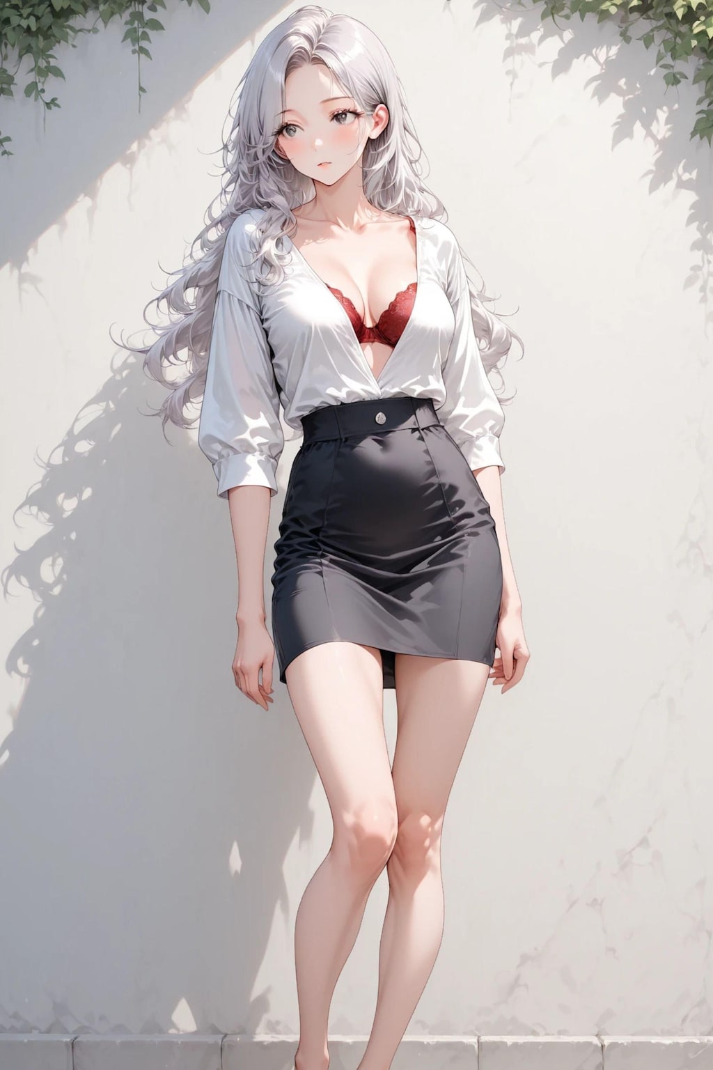[Nude] Sion / 紫苑｜白い壁