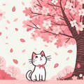 猫と桜 2枚目