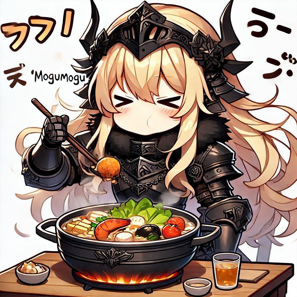 鍋を食べるエリザベス