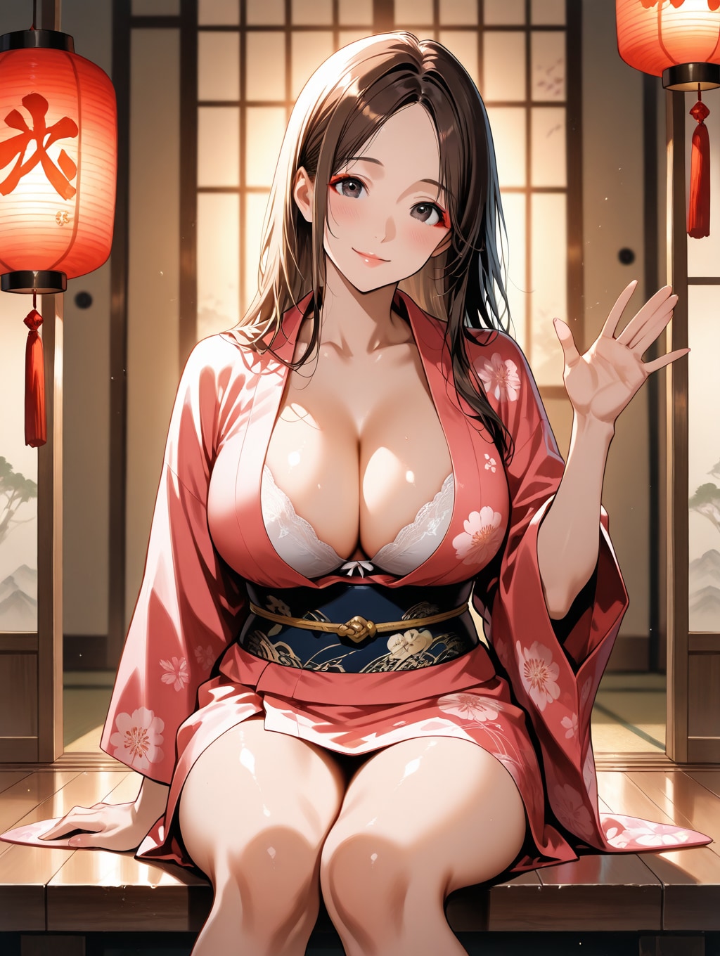 Hなお誘いをするお姉さん