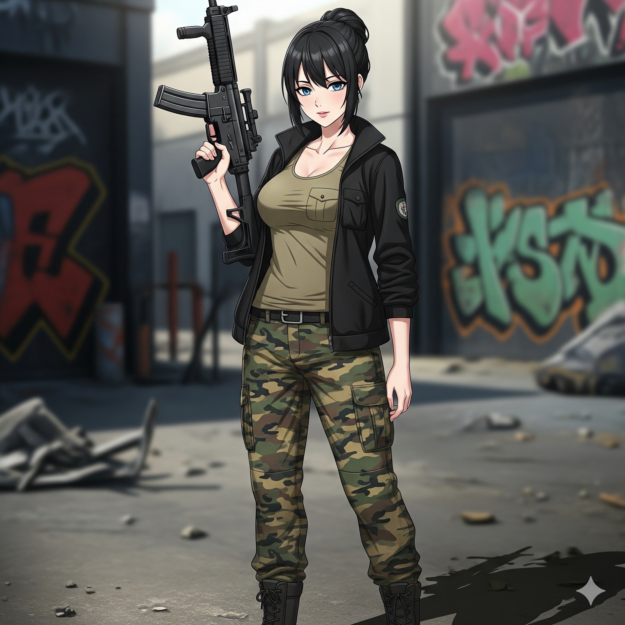 黒髪(歩兵4) | の人気AIイラスト・グラビア